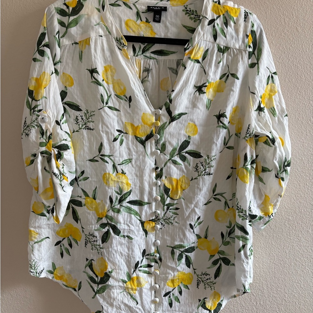 Floral Button-Up Blouse